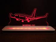 Luminária Decorativa com LED Boeing 737 - Hobbies do Ofício