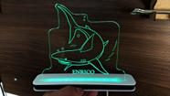 Luminária Decorativa com LED Tubarão - Hobbies do Ofício