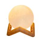 Luminária Decorativa Lua Cheia Com Luz De Led 15 cm - Onix