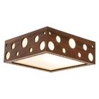 Luminária Decorativa Madeira Plafon Mariscal Quad 20Cm - Creatus