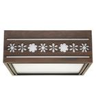 Luminária Decorativa Madeira Plafon Porto Belo Quad 40cm - CREATUS