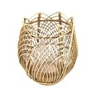 Luminaria Decorativa Rattan Natural Design Curvas Impecavel