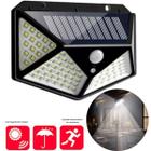 Luminária Energia Solar 100 Led Luz Branca - Garagem, Jardim