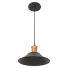 Luminaria Estilo Industrial Preta Com Cobre Mesa Bilhar - Lustres Cheruti