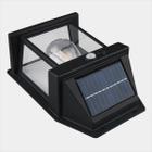 Luminaria Externa Arandela Led Solar Tipo Retro De Parede Jardim Escadas