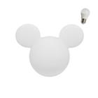 Luminária Infantil Mickey Mouse Clean Disney com Lâmpada LED Abajur Decoração Quarto Menino Menina