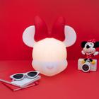Luminária Infantil Minnie Rosto 3D Disney Abajur Decoração Presente Quarto Menina Namorada Mickey