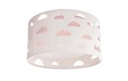 Luminária Infantil Plafon Nuvens Duplo Rosa 30X16 - Tom luz