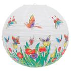 Luminária Japonesa Decoração Oriental 40 Cm Branca Borboleta