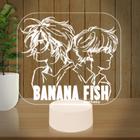 Luminária Led 3D Banana Fish Abajur Presente Criativo Decoração