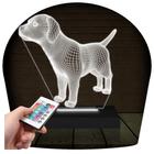 Luminária Led 3D Cachorro Abajur Presente Criativo Decoração