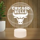 Luminária Led 3D Chicago Abajur Presente Criativo Decoração