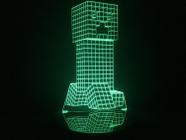 Luminária Led 3d Creeper Minecraft Jogo