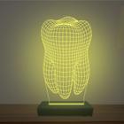 Luminária Led 3d Dente Destista Abajur Luxo