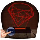 Luminária Led 3D Diamante Abajur Presente Criativo Decoração