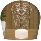 Luminária Led 3d Elefante Abajur 3