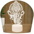 Luminária Led 3D Elefante India 3