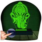 Luminária Led 3D Elefante India 3  Presente Criativo Decoração