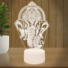 Luminária Led 3D Elefante India3 - 3D Fantasy