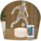 Luminária Led 3d Futebol Jogador Abajur Presente Criativo Decoração