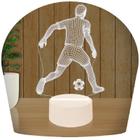 Luminária Led 3d Futebol Jogador Abajur Presente Criativo Decoração - 3D Fantasy