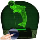 Luminária Led 3D Golfinho Abajur 3