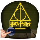 Luminária Led 3d Harry Potter HP Relíquias da Morte Abajur