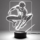 Luminária Led 3d Homem Aranha Em Acrílico - Polysheet