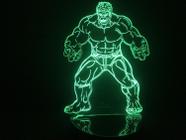 Luminária Led 3d Hulk Esmaga Raios Gama Vingadores Avengers