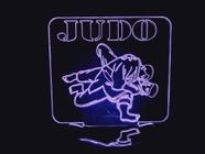 Luminária Led 3d Judo Judoca Artes Marciais Esporte