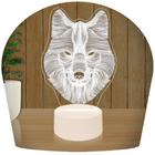 Luminária Led 3D Lobo Abajur 2 Presente Criativo Decoração - 3D Fantasy