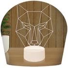 Luminária Led 3d Lobo Abajur 5