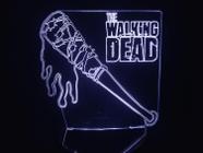 Luminária Led 3d Lucille Negan B1 The Walking Dead Zumbi - Geeknario