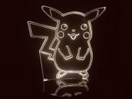 Luminária Led 3d Pikachu Pokemon Acrílico Abajur