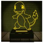 Luminária Led 3D Pokémon Charmander Abajur Presente Criativo Decoração