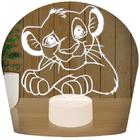 Luminária Led 3d  Rei Leão Simba Abajur Presente Criativo Decoração