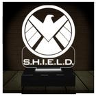 Luminária Led 3d Shield Marvel Heroi Abajur