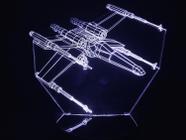Luminária Led 3d X-wing Starfighter Star Wars Acrílico