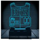 Luminária Led Abajur 3D BTS Korea - RB Criações