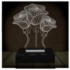 Luminária Led Abajur 3D Flor 6