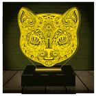 Luminária Led Abajur 3D Gato 6