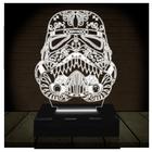 Luminária Led Abajur 3D StormTrooper Star Wars 2 16 Cores + Controle Remoto - RB Criações