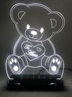 Luminária Led Abajur Infantil de Mesa Urso Ursinho - Presente - Roacrylicos