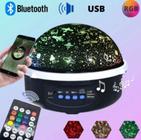 Luminária led Crystal Magic ball + projetor +caixa de som Bluetooth com controle