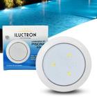 Luminária LED de Piscina 5W Corpo Branco 12V 63mm Encaixe de 3/4 LED RGB