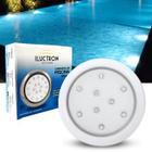 Luminária LED de Piscina 9W Corpo Branco 12V 80mm rosca de 1/2 LED RGB - Iluctron