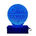 Luminária Led, Death Star, Star Wars, Filme, Estrela da Morte, Decoração, Presente 16 cores