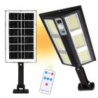 Luminária LED Externa com Placa Carregamento Solar e Controle 3 Modos Sensor de Presença 150W