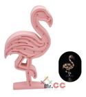 Luminária Led Flamingo Mesa/parede Decor Festa Mdf Madeira