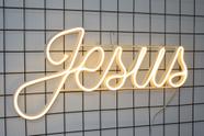 Luminária Led neon - Jesus - com 3 efeitos de luz